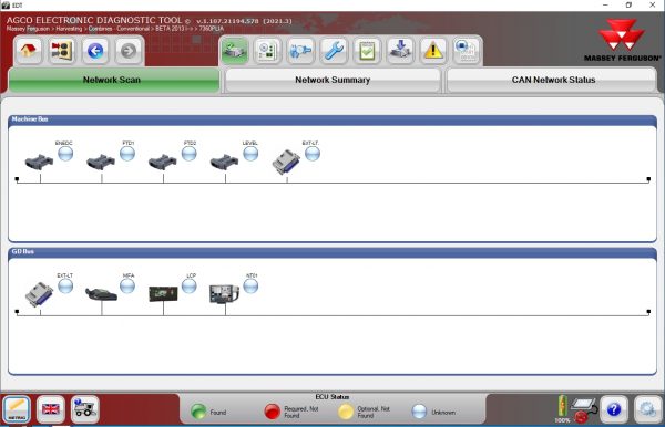 AGCO EDT Electronic Diagnostic Tool V1.107.21194.578 Updated 2021.3 Release 06.2021 Diagnostic Software 12
