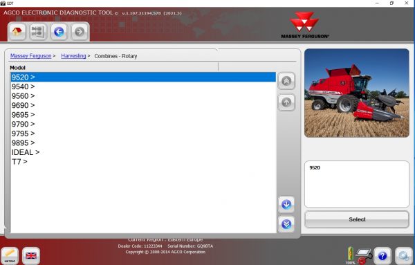 AGCO EDT Electronic Diagnostic Tool V1.107.21194.578 Updated 2021.3 Release 06.2021 Diagnostic Software 3