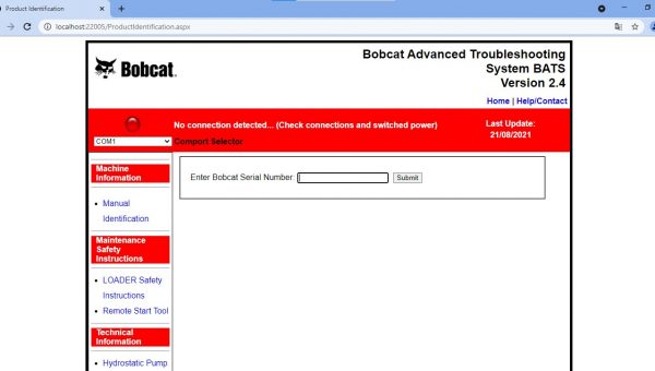 Bobcat BATS 08.2021 Advanced Troubleshooting System 1 1