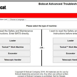 Bobcat BATS 08.2021 Advanced Troubleshooting System 8