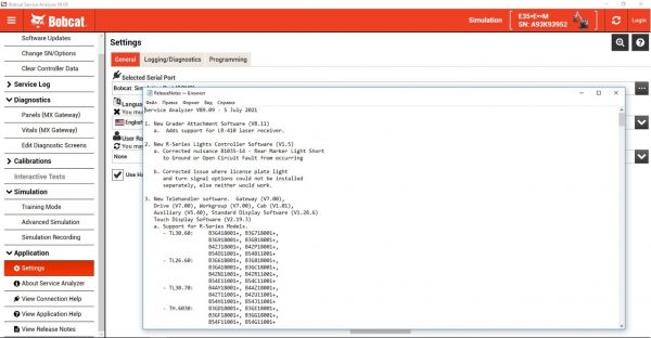 Bobcat Tool Bobcat Service Analyzer 89.09 07.2021 Diagnostic Software DVD 1