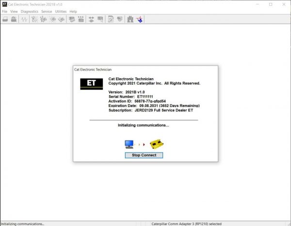 CAT ET 2021B FPKG License Active