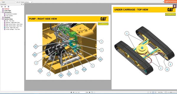 CAT Excavator 3.49GB Full Models 01.2000 08.2021 Updated Electric Hydraulic Schematics EN PDF DVD 8