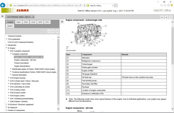 CLAAS WebTIC Offline EN 08.2021 Operator Manual Repair Manual Service Documentation EN DVD 2