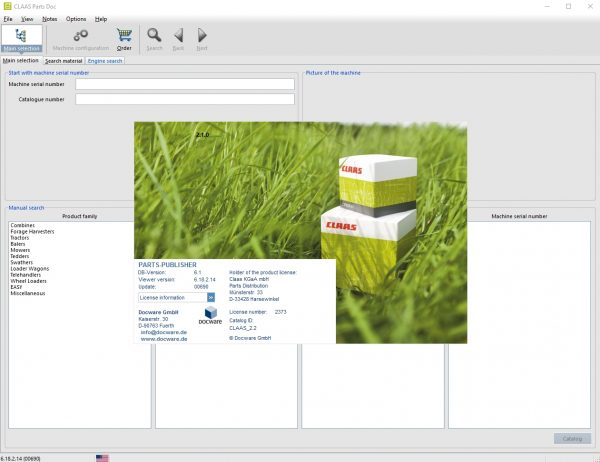 Claas Parts Doc 2.2 08.2021 Agricultural Updated 690 EPC Spare Parts Catalog DVD 1