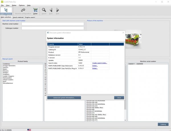 Claas Parts Doc 2.2 08.2021 Agricultural Updated 690 EPC Spare Parts Catalog DVD 5
