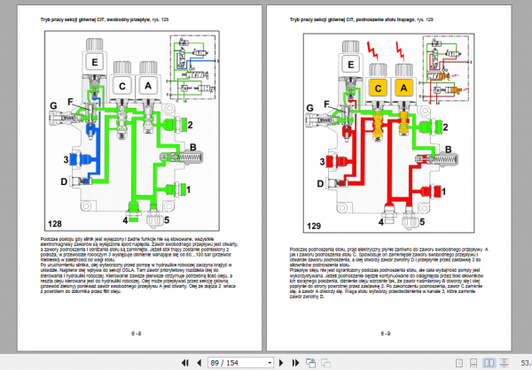 DEUTZ FAHR Cereal Combines 5445 85 Series Repair Instruction Polish 4