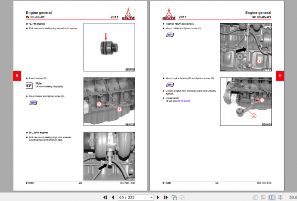 Deutz Engine 0312 Competence Level 2 Workshop Manual 4004 2011 2