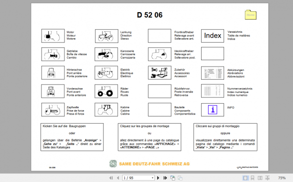Deutz Tractor D5206 Service Manual German 1