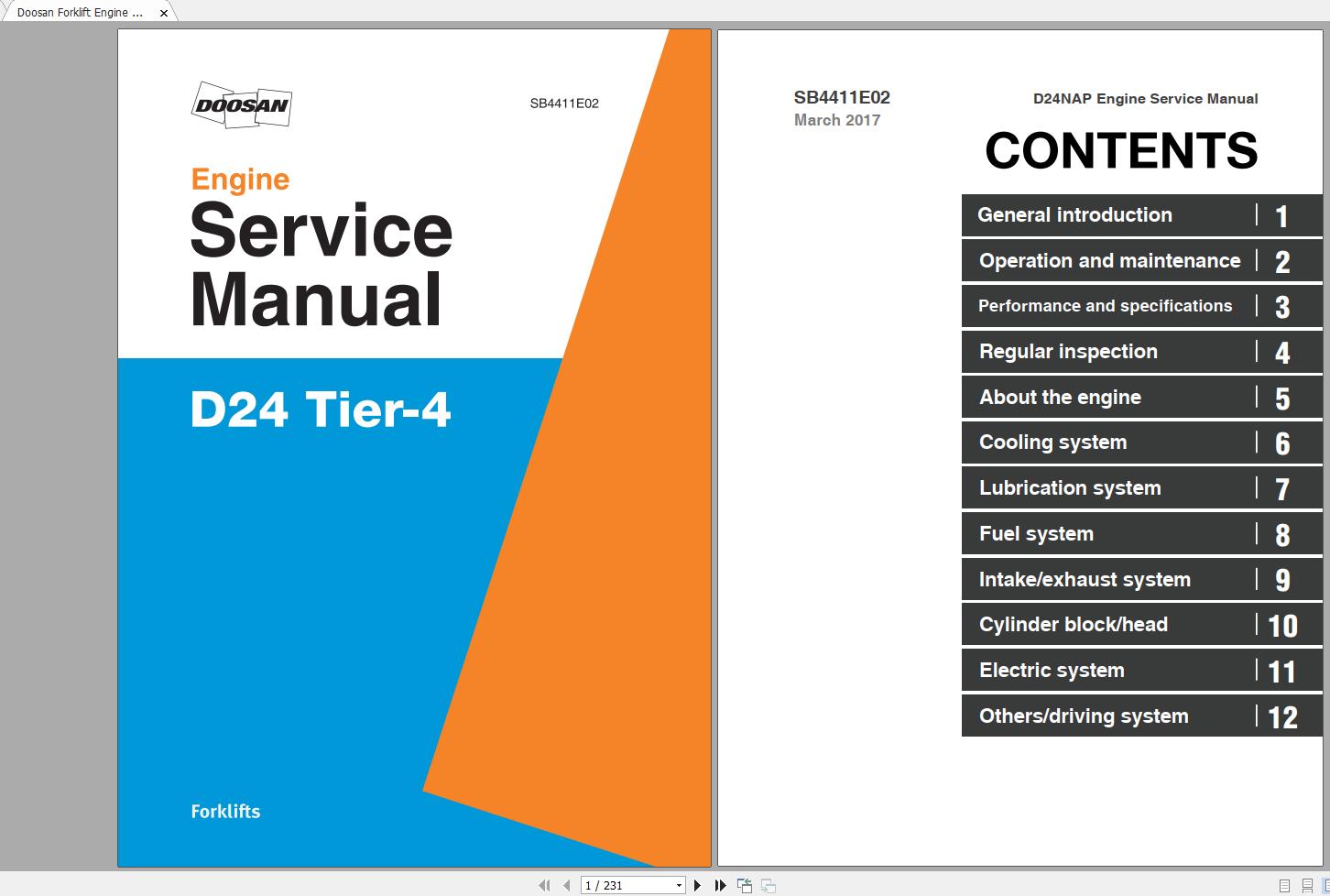 Doosan D24NAP Engine Service Manual 1