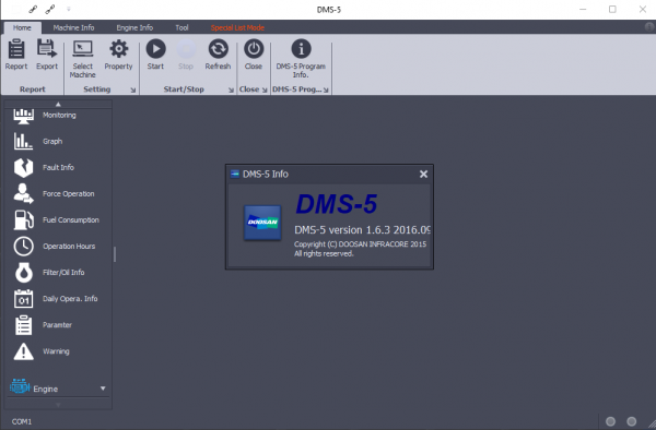 Doosan DMS 5 Excavator Wheel Loader Monitoring Program 2