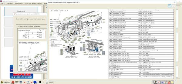 HINO Diagnostic eXplorer DX2 10.2015 Trouble Shooting Data Location Information Schematic 8 1