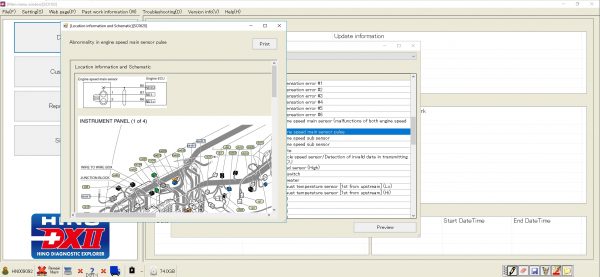 HINO Diagnostic eXplorer DX2 10.2015 Trouble Shooting Data Location Information Schematic 9 1