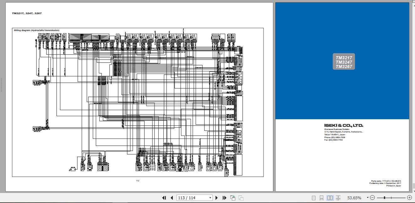 Iseki Tractor TM3217 TM3247 TM3267 Operator Manual 2