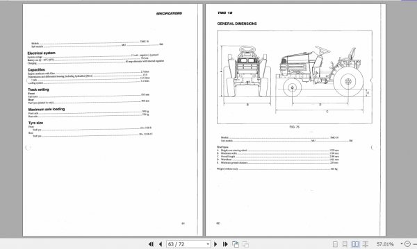 Iseki Tractor TMG18 Operator Manual 4