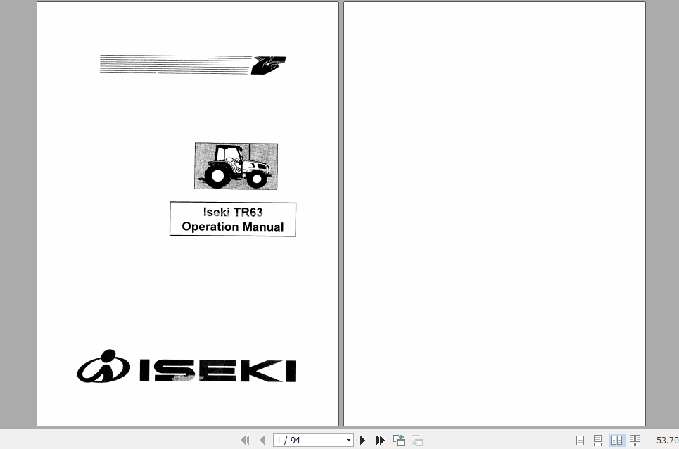 Iseki Tractor TR63 Operator Manual 11