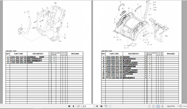 Iseki Tractor TXGS24 Parts Manual 1845 097 100 0A 2