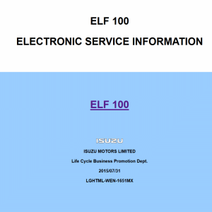 Isuzu Q Series 2016 ELF 100 Mexico Workshop Manuals Color Wiring Diagrams 2