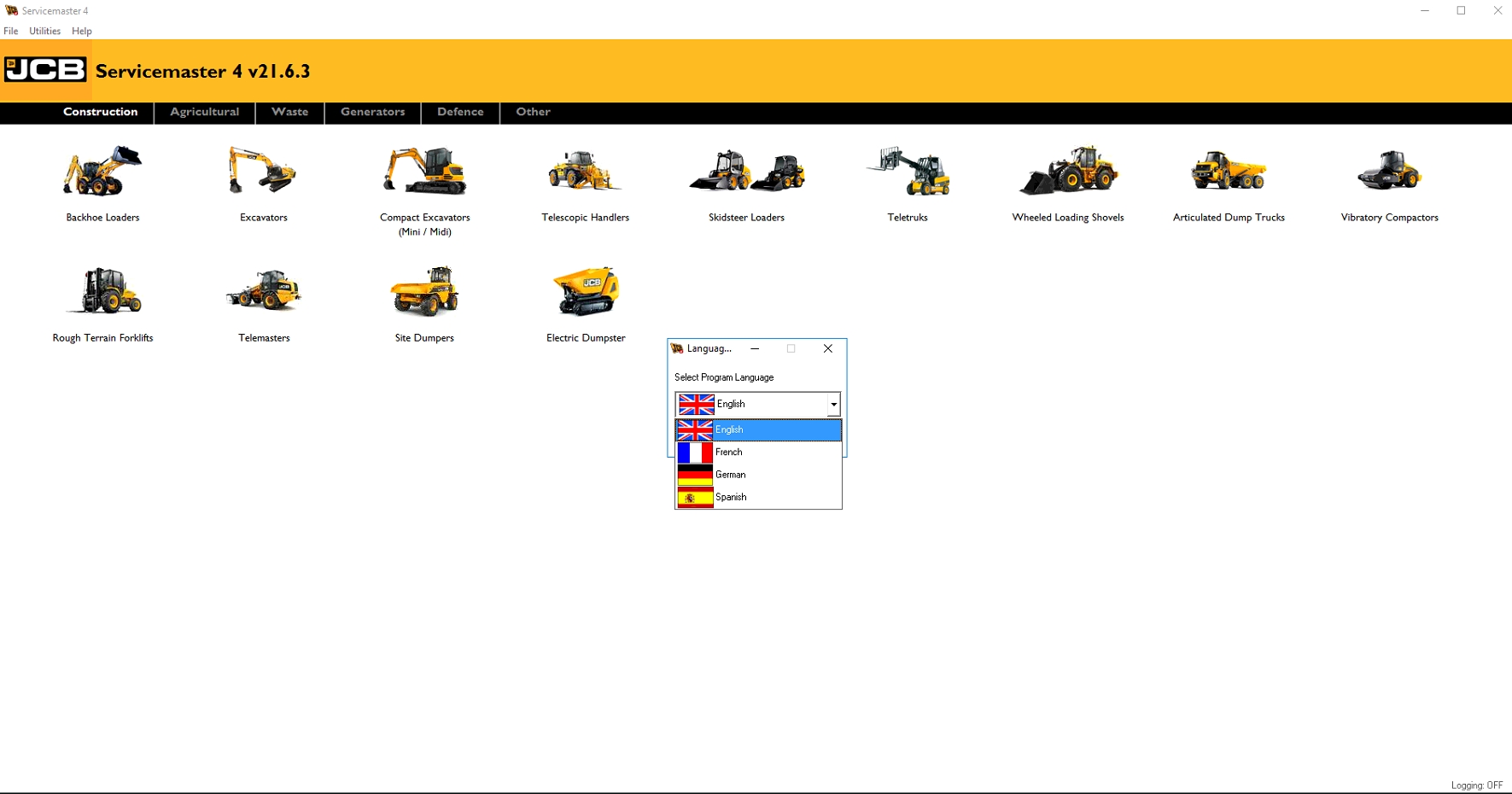 JCB ServiceMaster 4 v21.6.3 07.2021 Diagnostic Software DVD 0