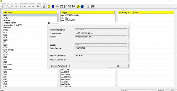 JUNGHEINRICH JETI ForkLift ET v4.36 Updated 450 08.2021 Spare Parts Catalog Full Instruction 1