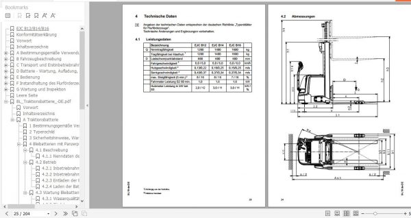 Jungheinrich Electric Pallet Truck EJC B12 B14 B16 Operating Instructions 04 2019 DE 51595698 2