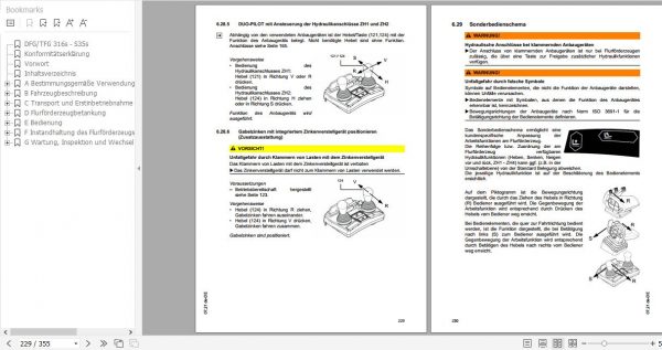 Jungheinrich Forklift DFG TFG 316s 435s Operating Instructions 07 2021 DE 51676992 3