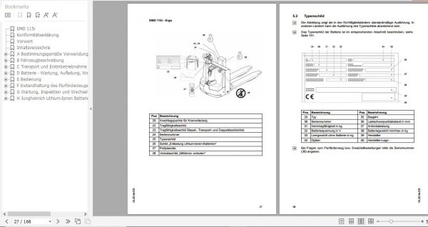 Jungheinrich Pallet Truck EMD 115i Operating Instructions 04 2020 DE 51553492 2