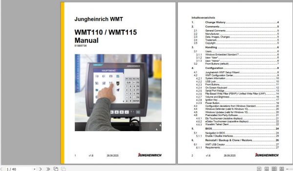 Jungheinrich Truck Terminal WMT110 WMT115 Operating Instructions 09 2020 EN 51885736 1