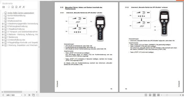 Jungheinrich Under Pallet Carrier Lagersystem UPC P1 P6 Operating Instructions 07 2020 DE 51822715 2