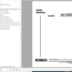 Kobelco Mini Crawler Excavators SK10SR Shop Manual S5PA0011E01 EN PDF 1