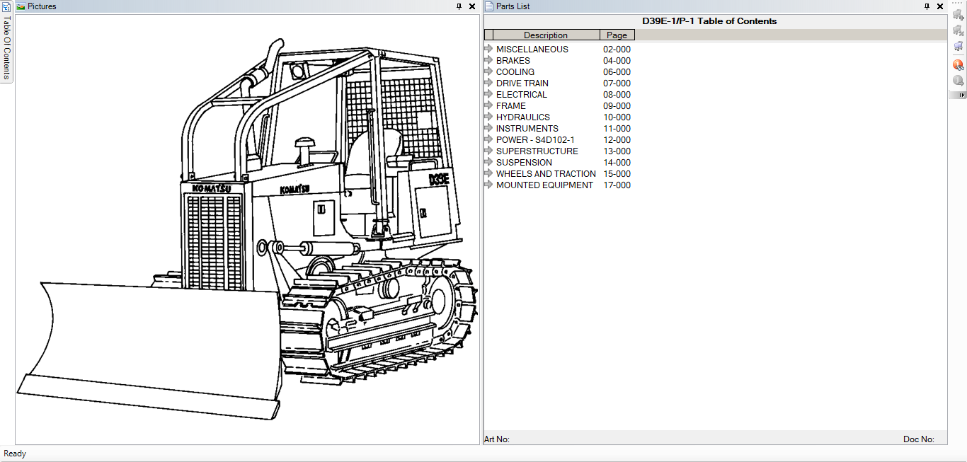 Komatsu Bulldozer D39 Spare Parts Catalog 1