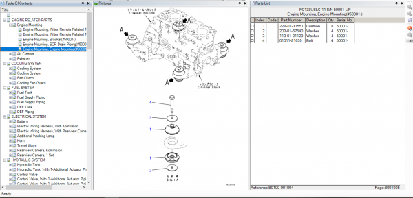 Komatsu Crawler Excavators PC138USLC 11 Spare Parts Catalog 3