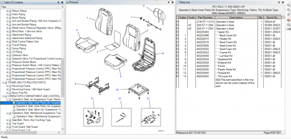 Komatsu Crawler Excavators PC170LC 11 Spare Parts Catalog 4