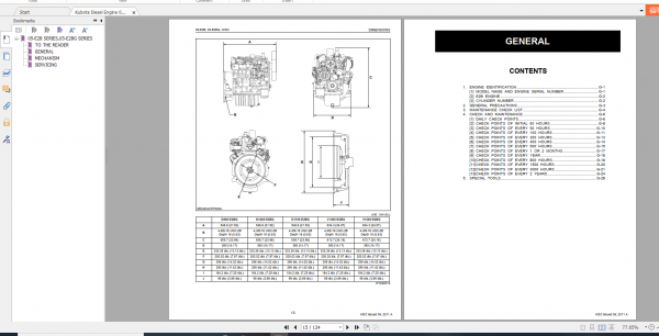 Kubota Diesel Engine 05 E2B 05 E2BG Series Workshop Manual 2