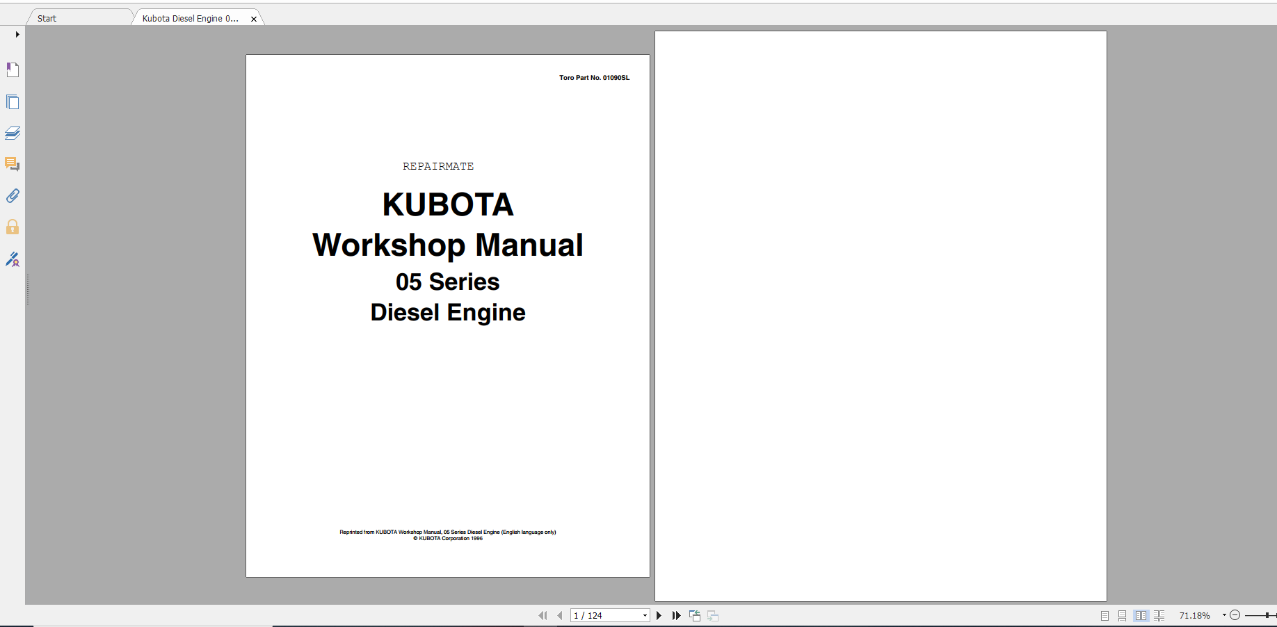 Kubota Diesel Engine 05 Series Workshop Manual 1