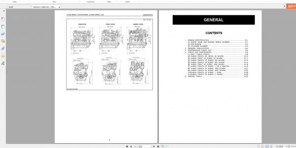 Kubota Diesel Engine V3600 E3 V3600 T E3 V3800 DI T E3 V3300 E3BG V3600 T E3BG Operator Manual 2