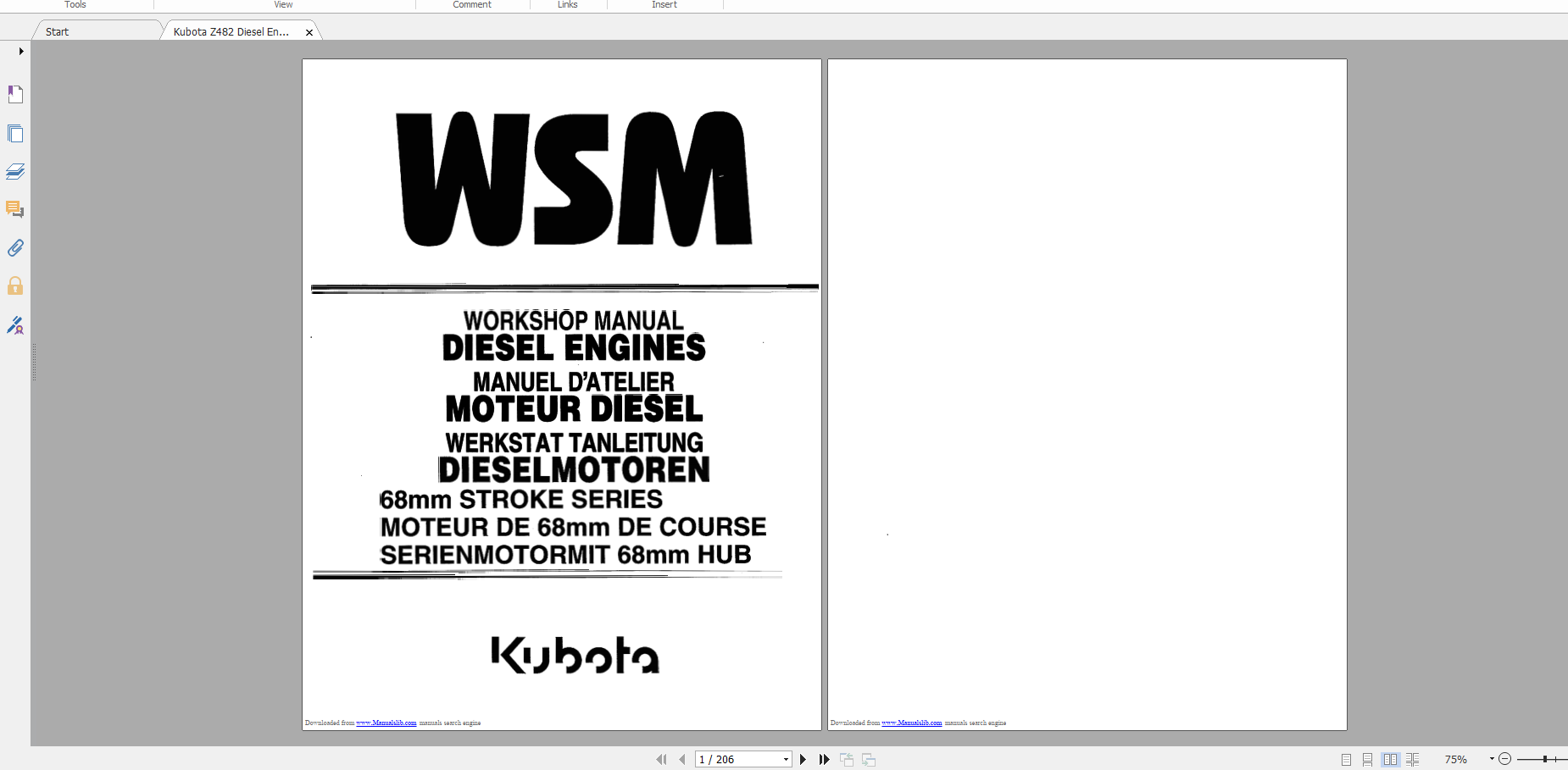 Kubota Diesel Engine Z482 Workshop Manual 1