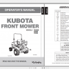 Kubota Front Mower F2690E F2690 F3990 Operators Manual 1