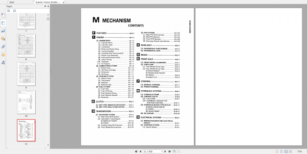 Kubota Tractor B1550 B1550HST B1750 B1750HST B2150 B2150HST Workshop Manual 2