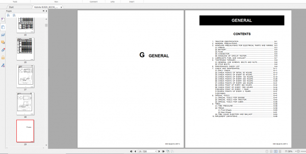 Kubota Tractor B1820 B2230 B2530 B3030 Workshop Manual 2