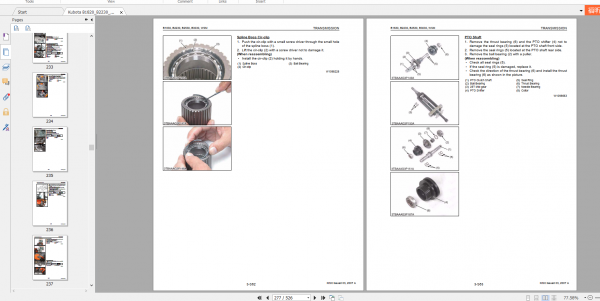 Kubota Tractor B1820 B2230 B2530 B3030 Workshop Manual 3