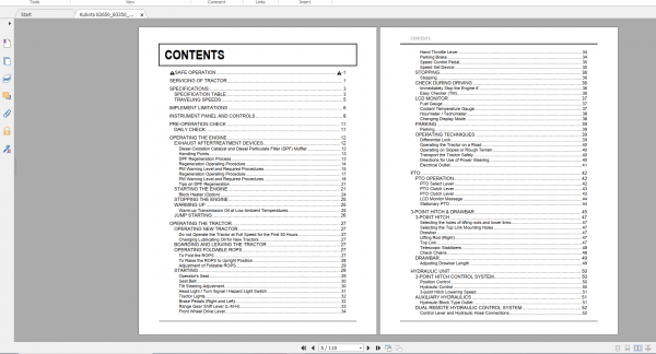 Kubota Tractor B2650 B3350 B3350SU Operators Manual 2