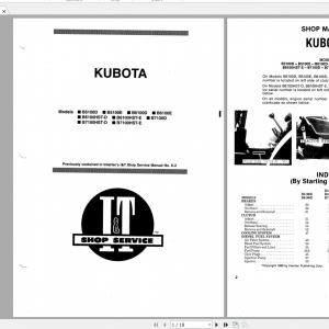 Kubota Tractor B5100 B6100 B7100 Shop Service Operators Manual 1