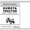 Kubota Tractor B6200 7200 Tractor Operators Manual 1