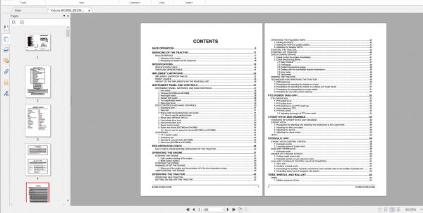 Kubota Tractor BX1880 BX2380 BX2680 Operators Manual 2