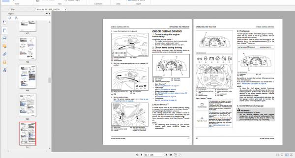 Kubota Tractor BX1880 BX2380 BX2680 Operators Manual 3