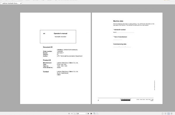 Liebherr Heavy Equipment Full Models Updated 08.2021 Operators Manuals DVD PDF 1