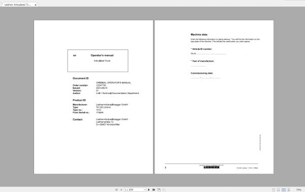 Liebherr Heavy Equipment Full Models Updated 08.2021 Operators Manuals DVD PDF 2