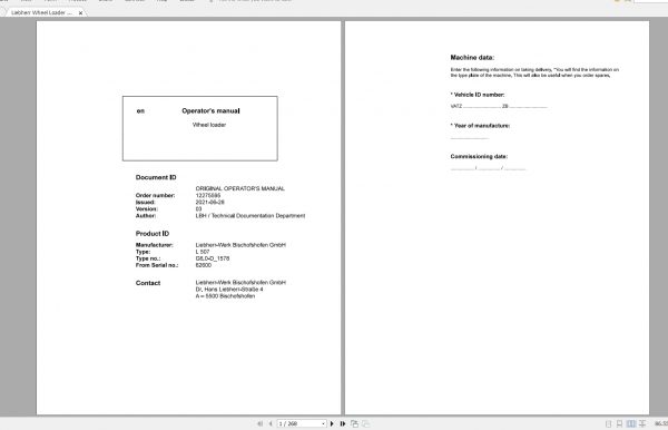 Liebherr Heavy Equipment Full Models Updated 08.2021 Operators Manuals DVD PDF 3