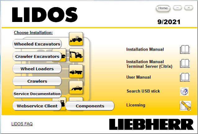 Liebherr Lidos Offline New DVD 09.2021 Parts and Service Documentation 2